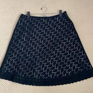 WHBM GORGEOUS Black Lace A-Line Skirt - size 10